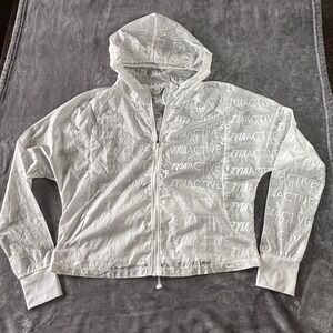 zyia active womens windbreaker full zip jacket Sweat-wicking Logo Pattern Size L